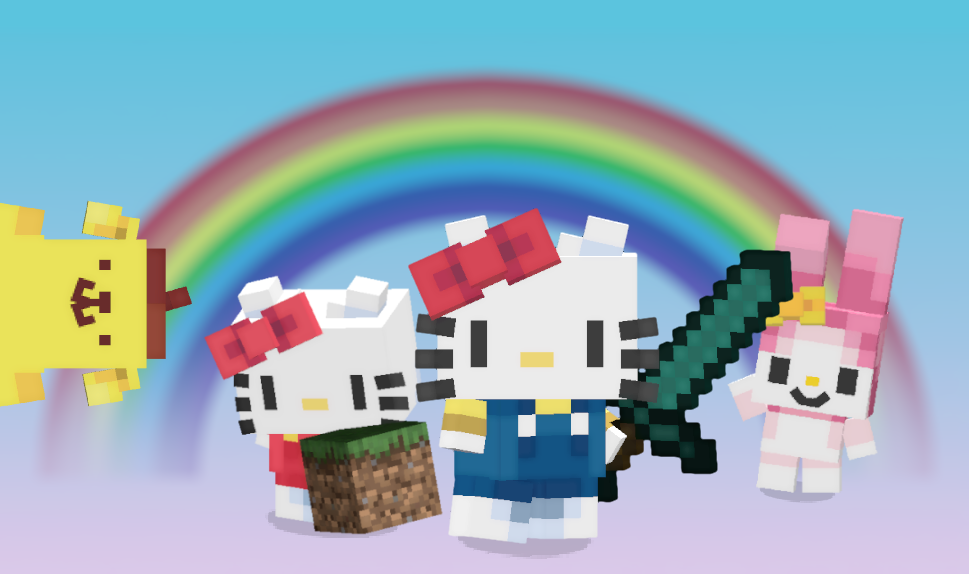 Gameplay preview showing minecraft landscapes